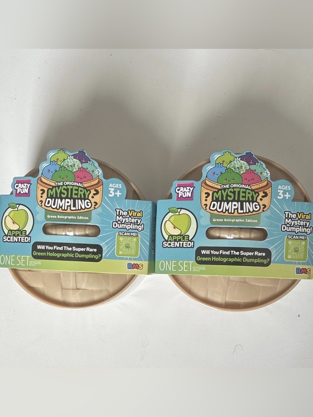 RMS Mystery Dumpling Squishy Green Holographic Edition lot of 2 (SEALED)